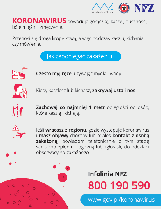 plakat jak zapobiegac koronawirusowi