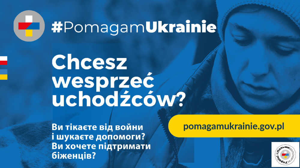 plakat akcji Pomagamy Ukrainie