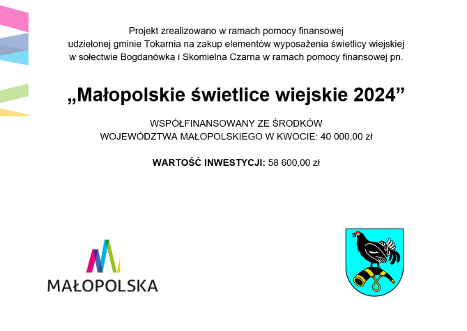 plakat Małopolskie Świetlice Wiejskie